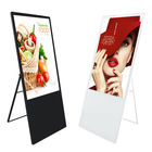 Φορητή κινητή αφίσα LCD στάσεων πατωμάτων 49 ίντσας που διαφημίζει τους ψηφιακούς πίνακες επίδειξης συστημάτων σηματοδότησης