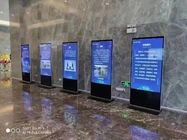 Ψηφιακό περίπτερο συστημάτων σηματοδότησης οθόνης αφής Wifi πάτωμα 85 ίντσας που στέκεται το διαφημιστικό φορέα LCD