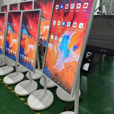 32 ιντσών φορητή έξυπνη διαδραστική ακουστική θήκη κινητή ασύρματη LCD περιστρεφόμενη οθόνη