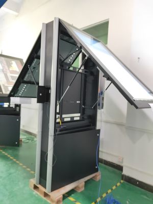 IP65 Zic Coated Steel LG IPS εξωτερική ψηφιακή οθόνη πολλαπλών γλωσσών 50000 ώρες μακρά διάρκεια ζωής