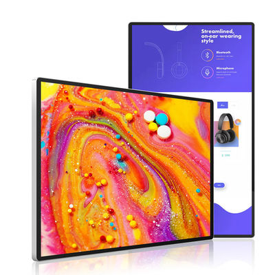 55 ιντσών 12V 5A μεταλλική συσκευασία LED EPoster οθόνη με υπέρυθρη αφής και θερμικό εκτυπωτή