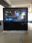 Οριζόντια αρρενωπή μηχανή διαφήμισης τοτέμ LCD συστημάτων περίπτερων οθόνης αφής