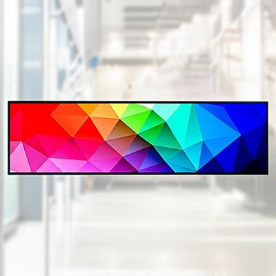 86 ιντσών επιμηκυμένη οθόνη LCD με ανάλυση 1920*1080 και φωτεινότητα 400CD/M*2 για χρήση σε ξενοδοχειακά μπαρ και εμπορικούς χώρους