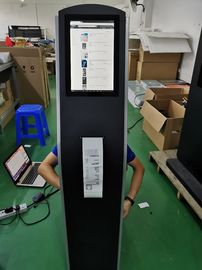 12.1inch πάτωμα στέκεται χωρητικό ακουστική οθόνη κιόσκι με THERMAL εκτυπωτή ενσωματωμένο Android ή PC OS για την πληρωμή κιόσκι