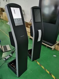 12.1inch πάτωμα στέκεται χωρητικό ακουστική οθόνη κιόσκι με THERMAL εκτυπωτή ενσωματωμένο Android ή PC OS για την πληρωμή κιόσκι