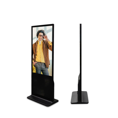 COem 55inch ψηφιακό σύστημα σηματοδότησης περίπτερων οθόνης αφής πατωμάτων μόνιμο για τη διαταγή αυτοεξυπηρετήσεων