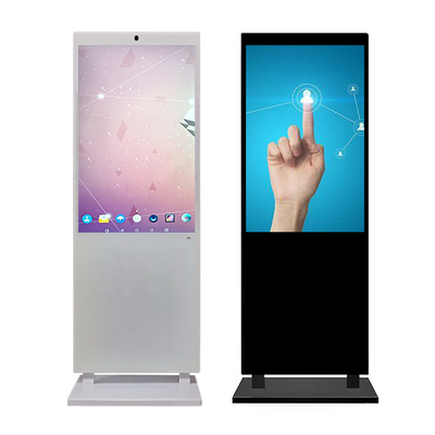 Άσπρη κάθετη επίδειξη 65 διαφήμισης LCD συνήθειας ψηφιακή επίδειξη συστημάτων σηματοδότησης ίντσας LCD