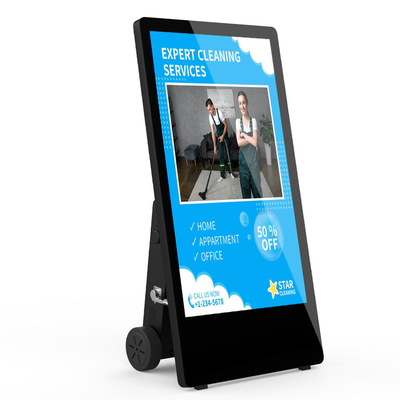 Φορητό Battery Advertising Display Player 32 ιντσών LCD Digital Signage Kiosk