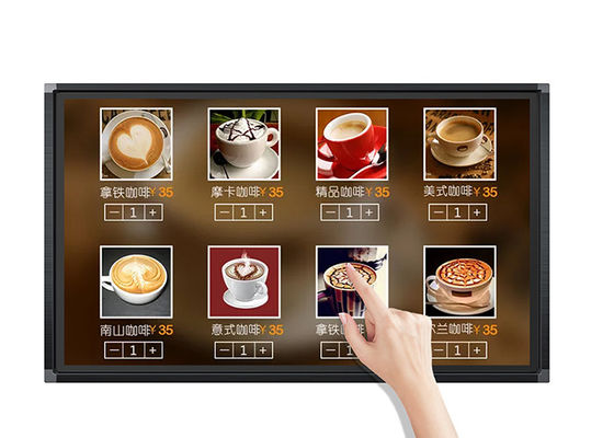 Ψηφιακός τοίχος συστημάτων σηματοδότησης που τοποθετεί 32 43 επίδειξη διαφήμισης οθόνης αφής 55 ίντσας LCD αρρενωπή ή παράθυρα