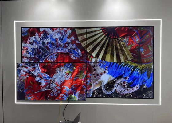 49 το 1920 x1080 3.5mm Bezel πολυ διασπασμένη TV 4K LCD τοίχων επιτροπής τηλεοπτική